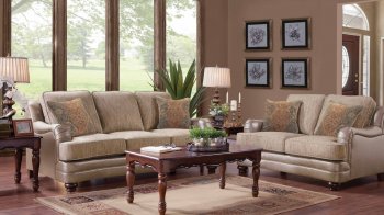 6901 Sofa in Oatmeal Chenille Fabric w/Options [EGS-6901]