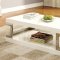 Meda CM4486 Coffee Table & 2 End Tables 3Pc Set in White
