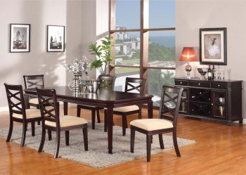 70215 Beale Dining Table in Espresso by Acme w/Options [AMDS-70215 Beale]