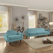 Ajani Sofa 8379TL in Teal Fabric by Homelegance w/Options