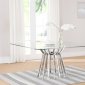 Mason Square Dining Table in Metal & Glass by Whiteline Imports