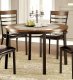 Hailey CM3828RT 5Pc Round Dining Table Set, Bronze Tone w/Option