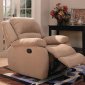 Mocha Microfiber Modern Rocker Recliner Chair w/Pillow Arms