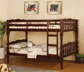 CM-BK606CH Catalina Twin/Twin Bunk Bed in Cherry [FAKB-CM-BK606CH Catalina]