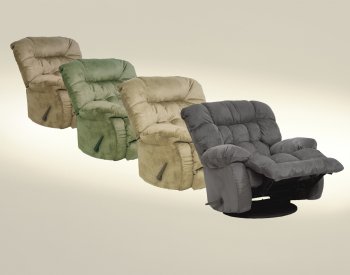 Catnapper Choice of Color Fabric Modern Teddy Bear Recliner [CNR-4517 Teddy Bear]