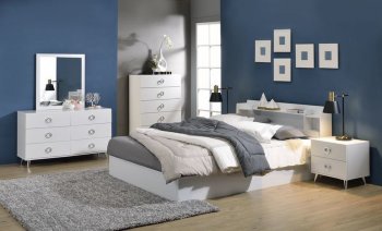 Perse Bedroom Set 5Pc BD00548Q in White by Acme w/Options [AMBS-BD00548Q Perse]