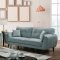 Phillipa Sofa & Loveseat Set CM6610 in Light Teal w/Options