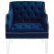 Proverbial Accent Chair in Navy Velvet by Modway