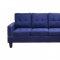 Jeimmur Sectional Sofa 56480 in Blue Linen by Acme