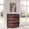 Status Caprice Modern High Gloss Walnut Bedroom by ESF w/Options