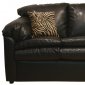 Black Bonded Leather Contemporary Loveseat & Sofa Set w/Options