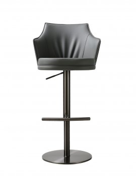 C218A-53 Barstool Set of 2 in Charcoal Eco Leather by J&M [JMBA-K C218A-53 Charcoal]