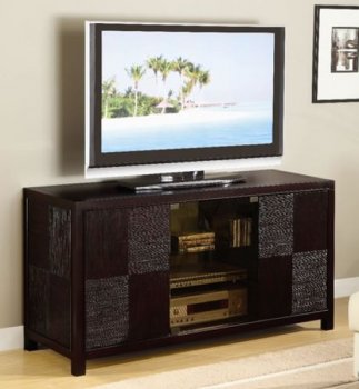 Deep Cappuccino Finish Contemporary Elegant TV Stand [CRTV-413-700643]