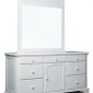 Satin White Finish Contemporary Seven-Drawer Dresser