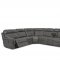 Silas Motion Sectional Sofa in Gray Leather by Klaussner