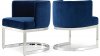 Gianna Dining Chair 734 Set of 2 Navy Velvet Fabric by Meridian