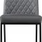 Bryce Dining Chair 918 Set of 2 in Grey Faux Leather -Meridian