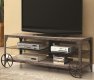 700216 TV Stand in Brown by Coaster w/Wagon Wheel Detail