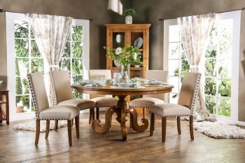 Olinda CM3442RT Round Dining Table in Oak Finish w/Options [FADS- CM3442RT-Olinda]