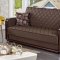 Oregon Sofa Bed in Dark Brown Fabric w/Optional Chair & Loveseat