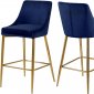 Karina Counter Stool 789 Set of 2 Navy Velvet Fabric - Meridian