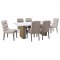 Carla Dining Table 106651 White Marble Top by Coaster w/Options