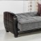 Modern Grey & Black Two-Tone Living Room w/Storage Sleeper Sofa