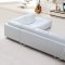 Vanity Sectional Sofa in White Leather by VIG w/Metal Legs