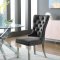 Carmen Dining Chair 743 Set of 2 Grey Velvet Fabric by Meridian