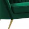 Margo Sofa 622 in Green Velvet Fabric by Meridian w/Options