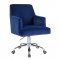 Trenerry Office Chair OF00117 in Blue Velvet by Acme