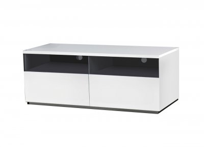 Cristallino TV Stand in High Gloss White Lacquer by Casabianca