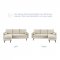 Revive Sectional Sofa in Beige Fabric by Modway