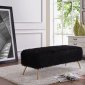 Tiffany Bench 108 in Black Faux Fur by Meridian