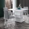 Monaco Bar Table 5Pc Set in White by Global w/03 BS Barstools