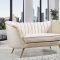 Margo Sofa 622 in Cream Velvet Fabric by Meridian w/Options