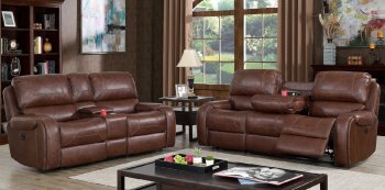 Walter Power Motion Sofa CM6950BR-PM in Brown Leatherette [FAS-CM6950BR-PM-Walter]