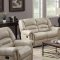 G687 Motion Sofa & Loveseat in Beige Bonded Leather by Glory