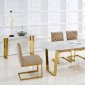 Cameron Marble Top Dining Table 712 in Golden Tone w/Options