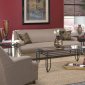 Chenille Fabric w/Gold Piping Contemporary Living Room