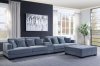 Qiana Sectional Sofa 55235 in Dusty Blue Fabric by Acme