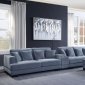 Qiana Sectional Sofa 55235 in Dusty Blue Fabric by Acme