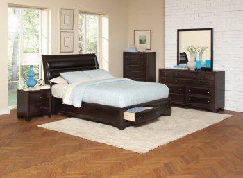 202491 Webster Bedroom by Coaster in Brown Maple w/Options [CRBS-202491 Webster]