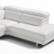 Augusto Large Sectional Sofa in White Leather by Whiteline