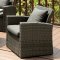 Nashira Outdoor Patio Sofa 6Pc Set CM-OT2552 in Gray Fabric