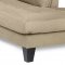 Haney Sectional Sofa w/Ottoman in Beige Microfiber