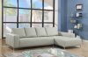 Linea Sectional Sofa in White Leather by Whiteline