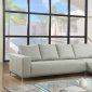 Linea Sectional Sofa in White Leather by Whiteline