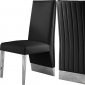 Porsha Dining Chair 750 Set of 2 Black Faux Leather by Meridian