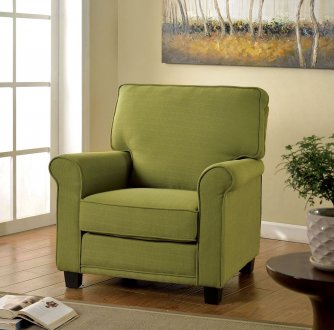 Belem Set of 2 Accent Chairs CM-AC6056GR in Green Flax Fabric